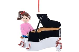 MAXORA Personalized Instruments Ornaments，Piano Player Personalized Music Ornament, Piano Girl Personalized Christmas Tree Ornament, Music Ornaments，Unique Keepsake Gifts for Kids,Friend