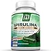 BRI Spirulina 2000mg Maximum Strength Premium Quality Spirulina Superfood Powder, Packed w Antioxidants, Protein and Vitamins in Easy to Swallow Vegetable Cellulose Capsules (240 Count)