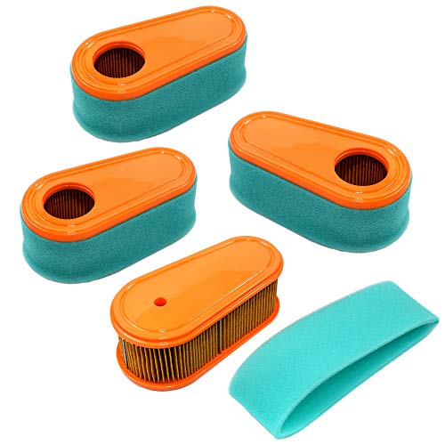 HQRP 4-Pack Air Filter Kit MTD Columbia 11A-A40X897, 11A-B0BA897, 11A-B29Q897, 12ABD29V897 Walk-Behind Mower (Cartridge Pre-Cleaner) Coaster