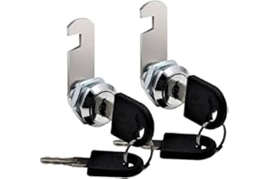 KUYEFGF Us General Cabinet Replacement Keyed Cabinet Locks Alike Keyed 3/4 Cylinder Cam Locks 5/8 inch Mailbox Lock Replacement 16mm for Cabinet Security RV Mailbox Toolbox Locks 2Pack