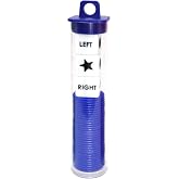Ahoper Right Left Center Dice Game Prime Set Bundle with 3 Dices + 36 Chips. Round Tube Storage is Very Convenient for Travel. Easy to Store, Carry Around. (Blue)