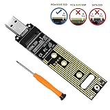 SHINESTAR NVME to USB 3.0 Adapter, Use as Portable SSD, M.2 NVME to USB Card (No Cable Need), Based on 10 Gbps PCIe 3x2 Link Great Performance Bridge chip, Fit for Samsung 970/960 EVO/PRO NVME SSD