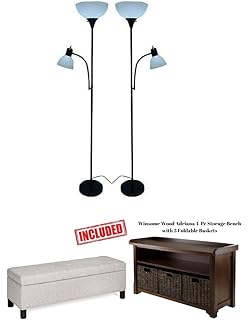 Amazon Com Set Of 2 Mainstays 72 Combo Floor Lamp In