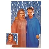 Pixnor No.898 Durable Extra-large Thicken One-off Waterproof Vinyl Raincoat Poncho for Adult (Random Color)