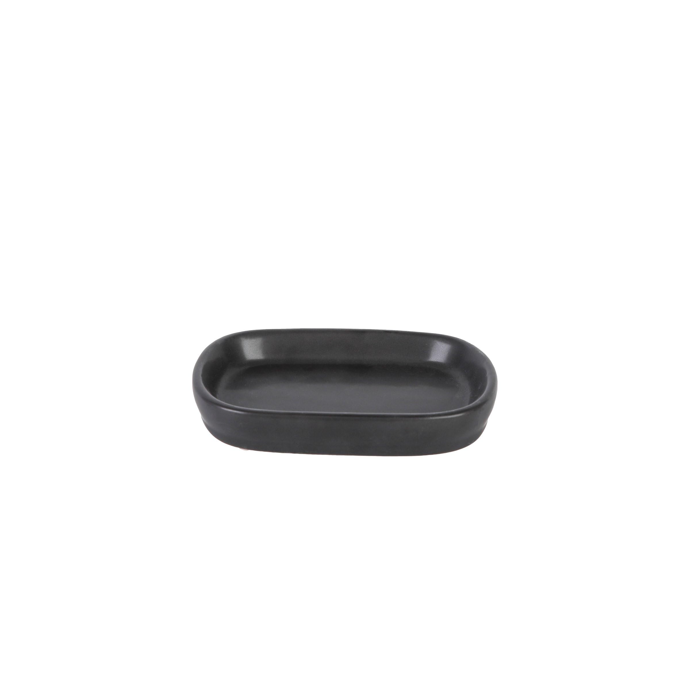 axentia Soap Dish, Black, 13,5 x 2 x9 cm — image 1
