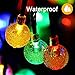 Beinhome Solar String Lights Decorative Outdoor 60 LED 36FT 8 Modes Waterproof Colorful Solar Globe String Lights for Garden, Patio, Yard, Party,Wedding Decoration
