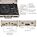 Vinyl Record Player, SKEVONO 3 Speed Portable Suitcase Turntable, Bluetooth Vintage Record Player with 2 Built-in Speakers, Supports RCA Output/Headphone Jack/Phone Music Playback (Light Beige Linen)thumb 3