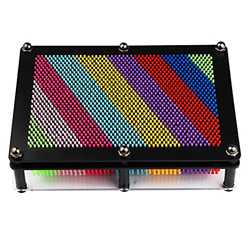 3D Pin Art Board Toy, Colourful Plasic Board Large Size(6 x 8 inches