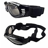 CAZZO Cool Pet Dog Motorcycles Bike Helmet/Sunglasses for Sun Rain Protection,Funny Halloween Cosplay Costume and Christmas Gifts for Cats Dogs (Black Sunglasses)