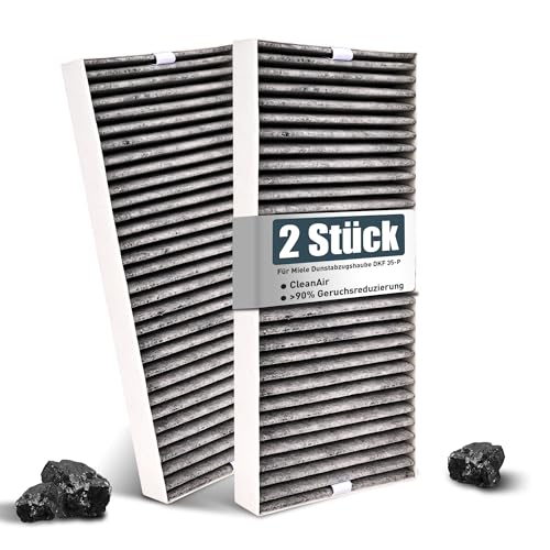 2x Aktivkohlefilter für Miele Dunstabzugshaube DKF 35-P Geruchsfilter