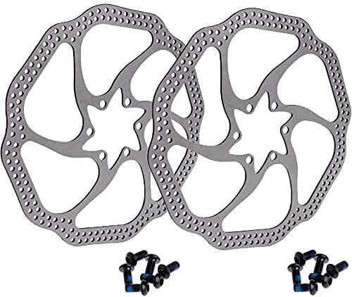 BESNIN 180mm Disc Brake Rotor 2pcs Disk Brakes with 12 Bolts, Stainless Steel Bicycle Rotors for Road Bike, MTB, BMX
