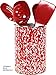 Calypso Basics by Reston Lloyd Marble Enamel on Steel Utensil Holder, Red