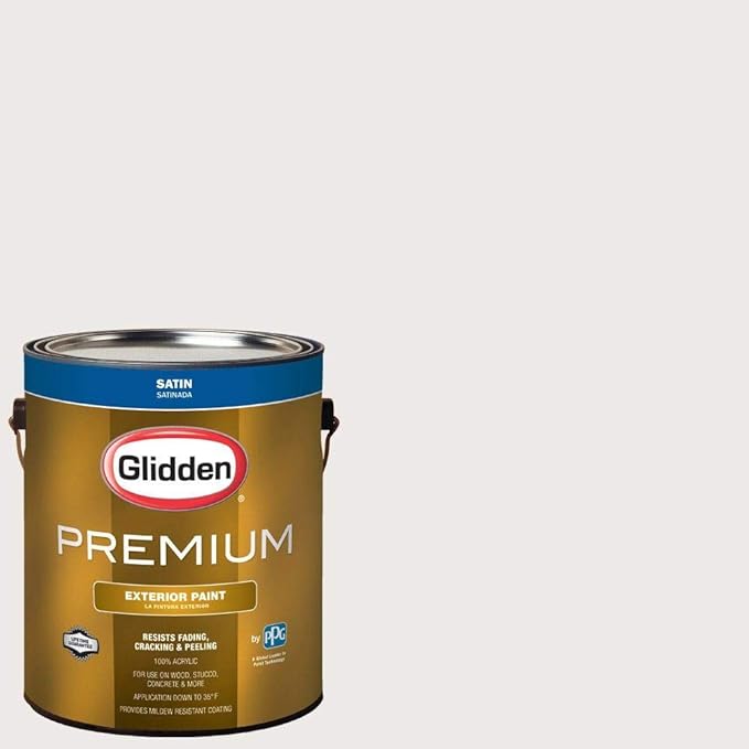 Glidden Premium 1gal. HDGWN22 Marshmallow White Satin Glidden Premium 1gal. HDGWN22 Marshmallow White Satin