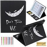 iPad 2/3/4 Case, Dteck(TM) Cartoon Cute Pattern PU Leather Flip Stand Case with [Cards Slots&Money Holder] for Apple the New iPad 4 & 3 with Retina Display / iPad 2 (02 Don't Touch Me Tooth)