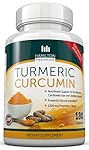 Turmeric Curcumin - Powerful Pure All Natural Supplement 180 Capsules By Hamilton Healthcare
