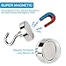 zuber h011-c Magnetic Hooks Powerful Heavy Duty Neodymium Magnet for Your Refrigerator and Other Surfaces, Will Not Scratch, Set of 4