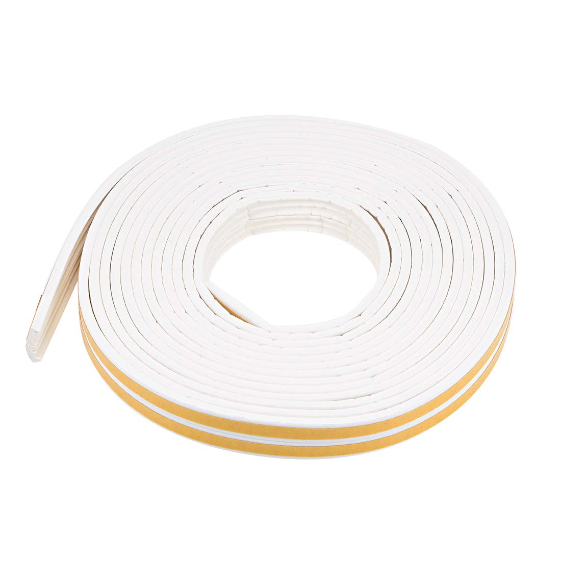 sourcing map Foam Seal Strip Adhesive Tape 9mm Width 4mm Thick, 5 Meters Long White, Pcs