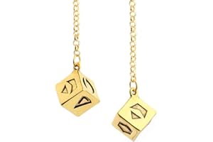 Hanreshe Last Jedi Dice Han Solo Lucky Necklace Keychain Prop Smugglers Charm Gold Bracelet Men Dice Jewelry Cosplay