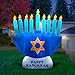 Holidayana 8ft Giant Inflatable Menorah Hanukkah Decoration | with Built-in Bulbs, Tie-Down Points, and Powerful Built in Fan