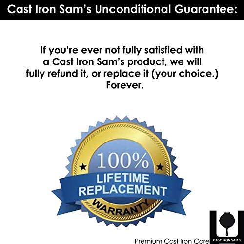 Stainless Steel Chainmail Cast Iron Scrubber and Seasoning Oil: Clean, Condition and Maintain Your Skillet, Dutch Oven, Grill Pan and all Castiron Cookware