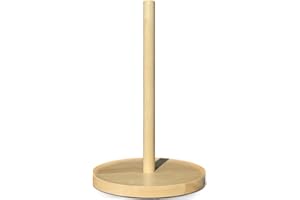 Nesapto Paper Towel Holder Countertop, Wooden Freestanding Paper Towel Stand for Modern Farmhouse & Cottagecore Decor, Kitche