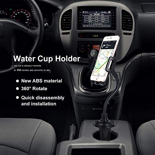 Herva Phone Cup Holder Mount Universal Adjustable Gooseneck Cup Holder Cradle Car Mount Fits for Cell Phone, Smartphones and Android