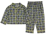Batman Black Flannel Pajama Two Piece Set for Boys and Toddlers