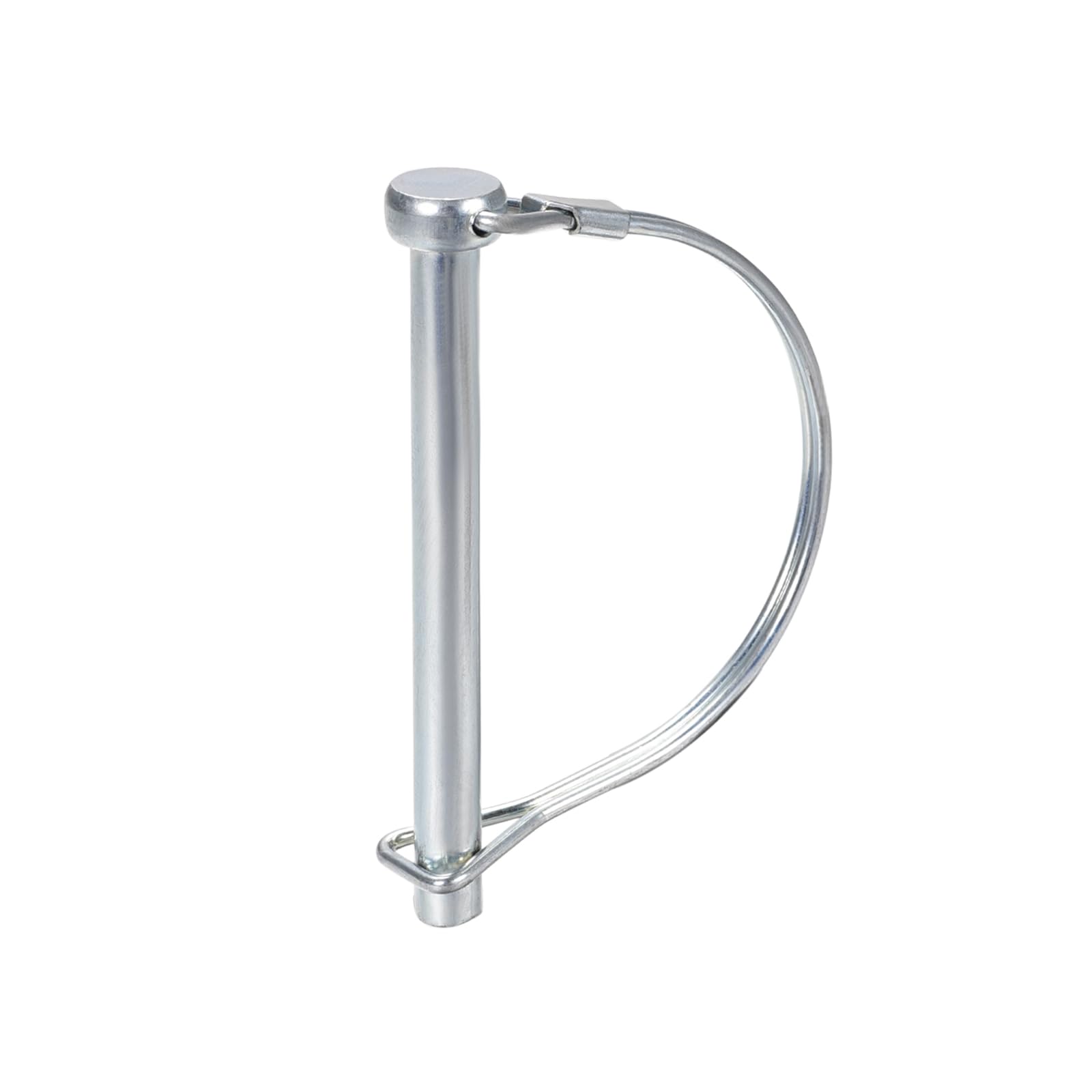 DTGN 8mm x 85mm (DxL) Shaft Locking Pin - 1Pack - Good for Farm Trailers Lawn - Carbon Steel Round Trailer Coupler Pin - Silver Tone