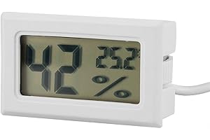 Thermometer Hygrometer, 2Pack LCD Digital Display Temperature Humidity Thermometer Hygrometer with External Probe for Reptile