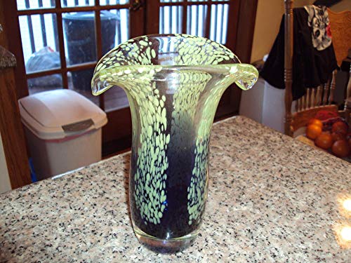 3 Beautiful+Glass+Vase+Green+Spots