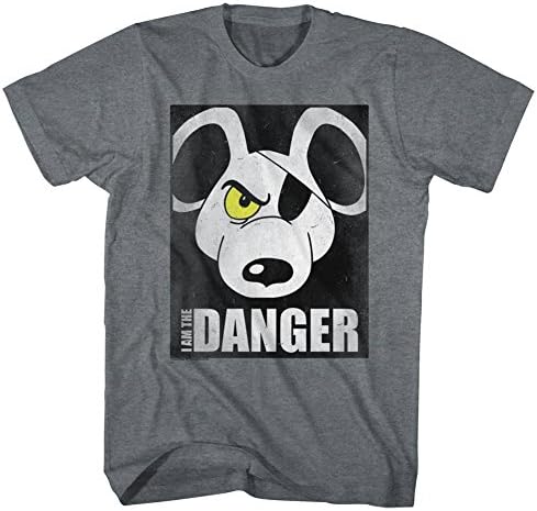 Danger Mouse - Mens I Am The Danger T-Shirt, Size: Large, Color: Arctic Grey Tri Blend