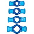 Doc Johnson Titanmen - 4 C-Ring Set - Helps Create Firmer and Thicker Erections - Side Tabs for Easy Removal and Adjustment - Blue