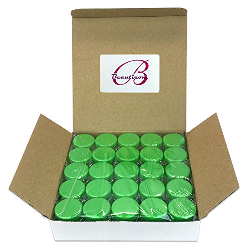 (Quantity: 500 Pieces) Beauticom 5G/5ML Round Clear Jars with GREEN Lids for Scrubs, Oils, Toner, Salves, Creams, Lotions, Makeup Samples, Lip Balms - BPA Free