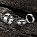 TIGRADE 4mm 6mm 8mm Titanium Ring Brushed Dome Silver Wedding Band Comfort Fit Size 4-14.5