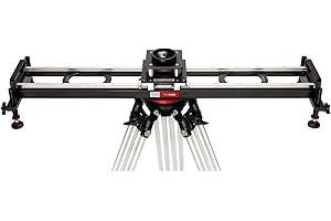 Proaim Flyking 2ft Precision Camera Slider (Bowl Mount) with 360° Pan & Shock-Absorber Soft Stop End. Compatible with Mitchell/Bowl Tripod. Payload up to 70kg / 154lb. (P-FK-2-BL)