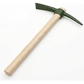 Xyembu Forged Heat Treated One Piece Intact cast Iron Hoe, Weeding Garden Pick Axe, Pick Axes for Digging, Suitable for Gardening, Planting Vegetables Fruits, Camping and Outdoors, 14 Inch