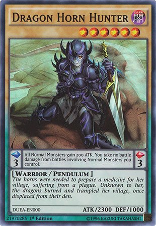 Yu-Gi-Oh! - Dragon Horn Hunter (DUEA-EN000) - Duelist Alliance - 1st Edition - Super Rare