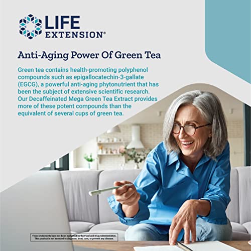 Life Extension Mega Green Tea Extract (98 Polyphenols) Decaffeinated