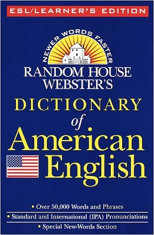 Random House Webster S Dictionary Of American English Esl Learner S Edition Random House 9780679780076 Amazon Com Books