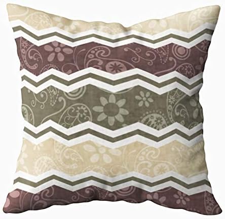 Amazon Com Tomwish Hidden Zippered Pillowcase Beige Dark Brown