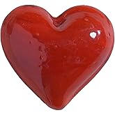 AREOhome HomArt Opaque Red Heart, 1-inch Length, Glass