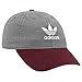 adidas Originals Women's Relaxed Adjustable Strapback Cap, Grey/Burgundy, One Size