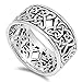 CHOOSE YOUR COLOR Sterling Silver Celtic Knot Ring