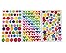 yueton 18 Sheets Colorful Heart Shape, Round Dots and Star Pattern Color Coding Labels Stickers