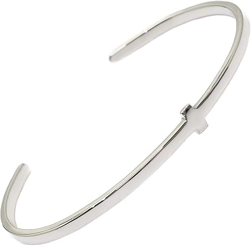 Amazon シルバーバングル シルバーアクセサリー クロス 十字架 シルバーアクセサリー メンズ シルバーバングル ブレスレット シルバー925 メンズアクセサリー ブレスレット 通販