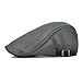 Men's Mesh Flat Cap Duckbill Beret Ivy Gatsby Newsboy Driving Cabbie Caps Hunting Hat (Grey)
