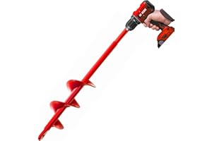 DOKOLES Garden Auger Drill Bit 1.6x9 in for Planting, Ground Earth Spiral Bit for 3/8" Hex Drive, Yard Auger for Bulbs, Hole Digger for Flowers, Bedding Digging Planter Tool
