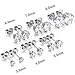 YAN & LEI Hypoallergenic Surgical Stainless Steel Round Clear Cubic Zirconia Ear Stud Earrings for Women 6 Pairs Set in 3,4,5,6,7,8 mm