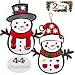 Qrooper DIY Felt Snowman DIY Kids Toys, Hanging Christmas Decorations with 44 Detachable Ornaments, Kids Toys for 2 3 4 5 Years Old,Set of 2 Pieces