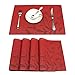 HEBE Placemats Set of 4 Heat-Resistant Placemats for Dining Table Woven Vinyl Stain Resistant Table Mats Washable Placemat Easy to Clean